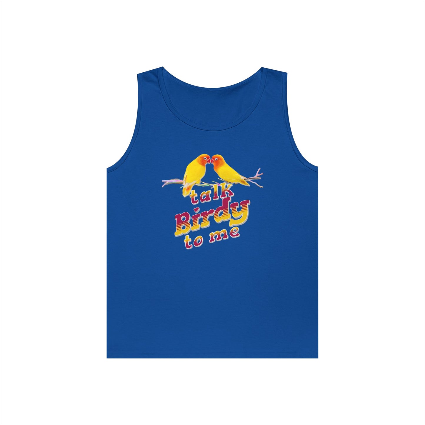 Talk Birdy To Me Tank Top, Gift for Bird Lovers, Unisex Summer Wear, Nature Lover's Apparel, Fun Casual Tank