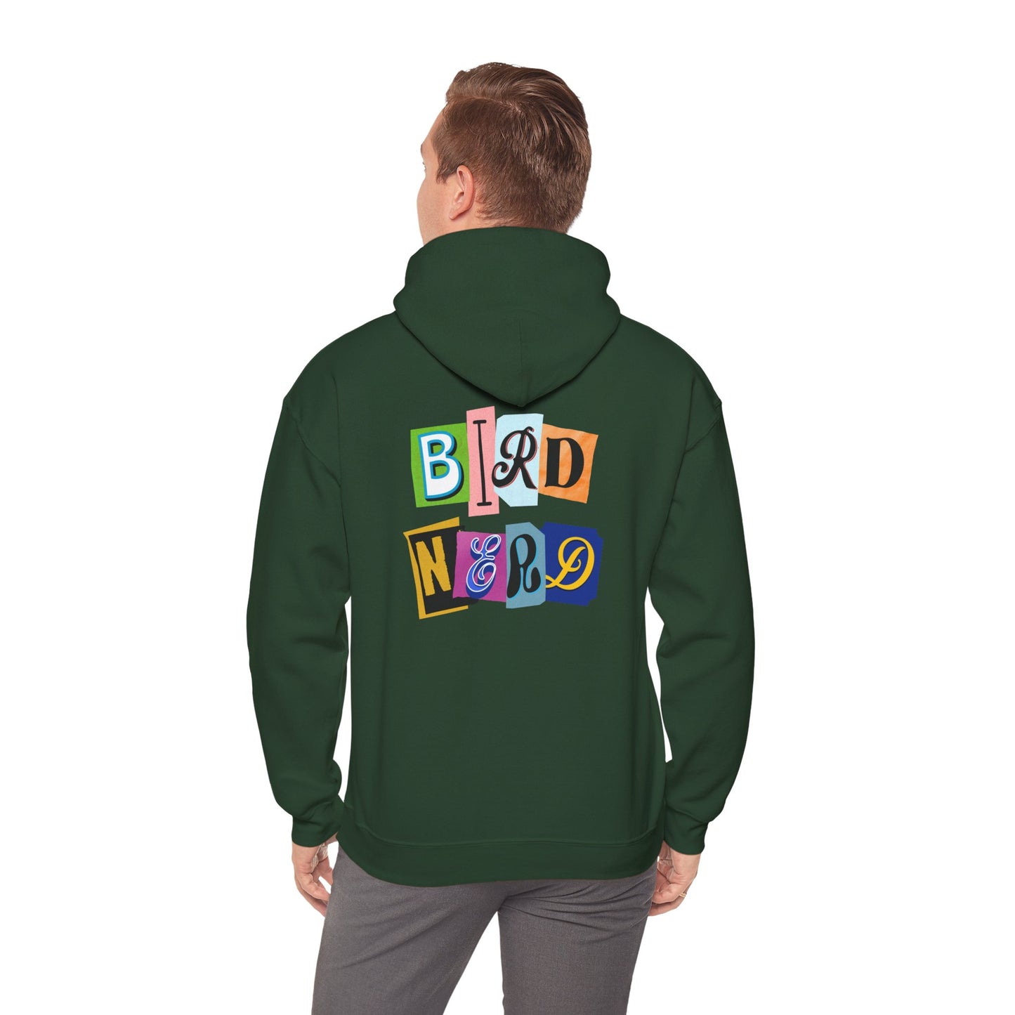 The Nerdy Birder - "Bird Nerd" Back Design Unisex Hoodie - Cozy Sweatshirt for Nature Lovers