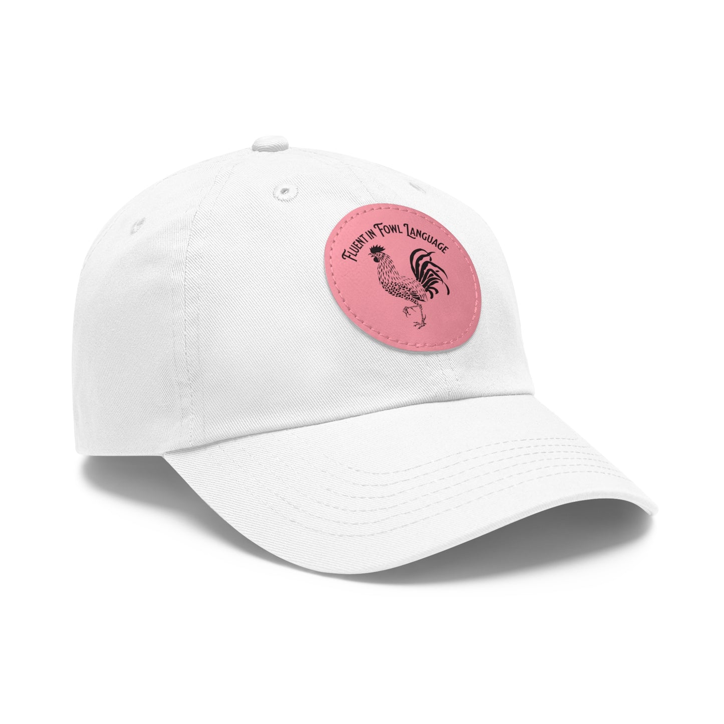 The Nerdy Birder - "Fluent in Fowl Language"  Dad Hat, Leather Patch Cap, Perfect Gift for Dads, Nature Lovers, Casual Style Cap, Summer Accessories