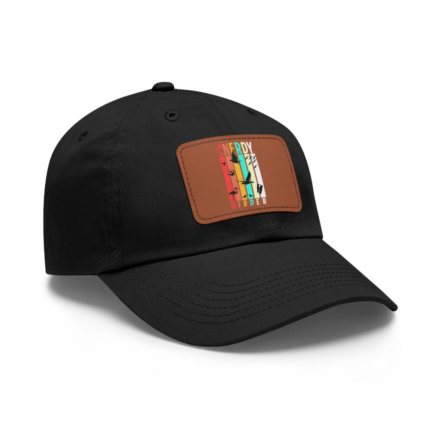 The Nerdy Birder I'm A Nerdy Birder Dad Hat with Leather Patch for Inspired by childhood memories of playful glamour, Stylish Outdoor Cap, Gift for Bird Watching Enthusiasts, Casual Fashion Accessory