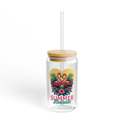 The Nerdy Birder Summer Romantic 16oz Sipper Glass With Bamboo Lid