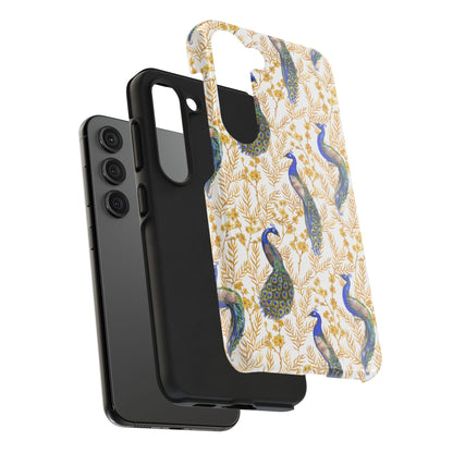 Elegant Peacock Tough Phone Case - Stylish Protection for Nature Lovers