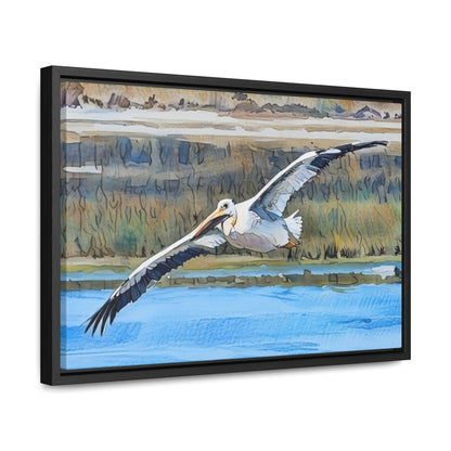 Framed Pelican Canvas Art | Nature Wall Decor