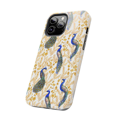 Elegant Peacock Tough Phone Case - Stylish Protection for Nature Lovers