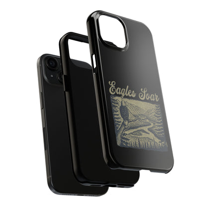 The Nerdy Birder - Eagles Soar Tough Phone Case, Nature Lover Gift, Hiking Accessory, Wildlife Enthusiast, Adventure Protection Case