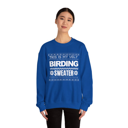 Ugly Birding Sweater - Unisex Heavy Blend Crewneck for Bird Lovers