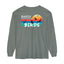 Easily Distracted by Birds Sunset on Back Long Sleeve Tee