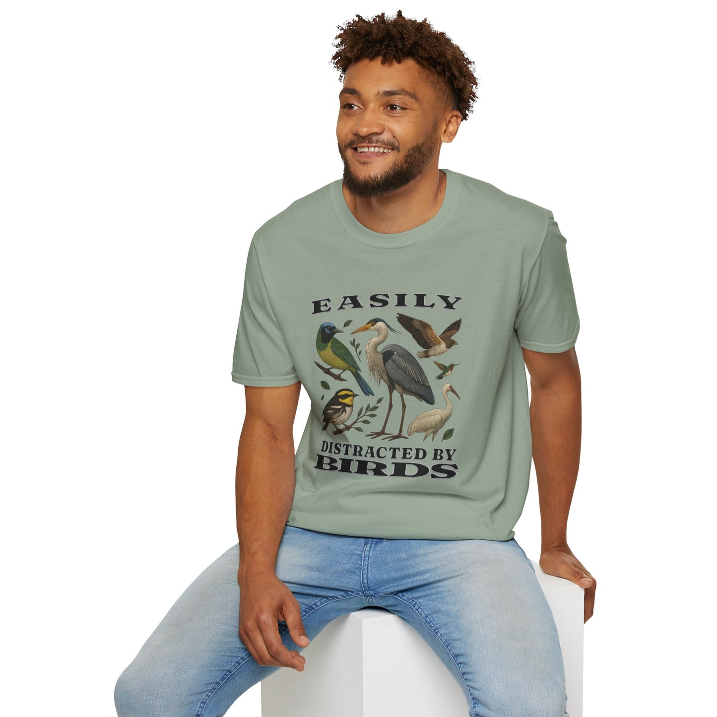Easily Distracted by Birds Graphic T-Shirt