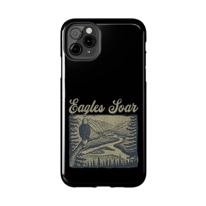 The Nerdy Birder - Eagles Soar Tough Phone Case, Nature Lover Gift, Hiking Accessory, Wildlife Enthusiast, Adventure Protection Case