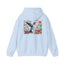 Hummingbird In Bloom Hoodie Back Design - Cozy Sweatshirt for Nature Lovers