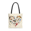 Heart of Birds Tote Bag - Natural color - Heart Design for Nature Enthusiasts