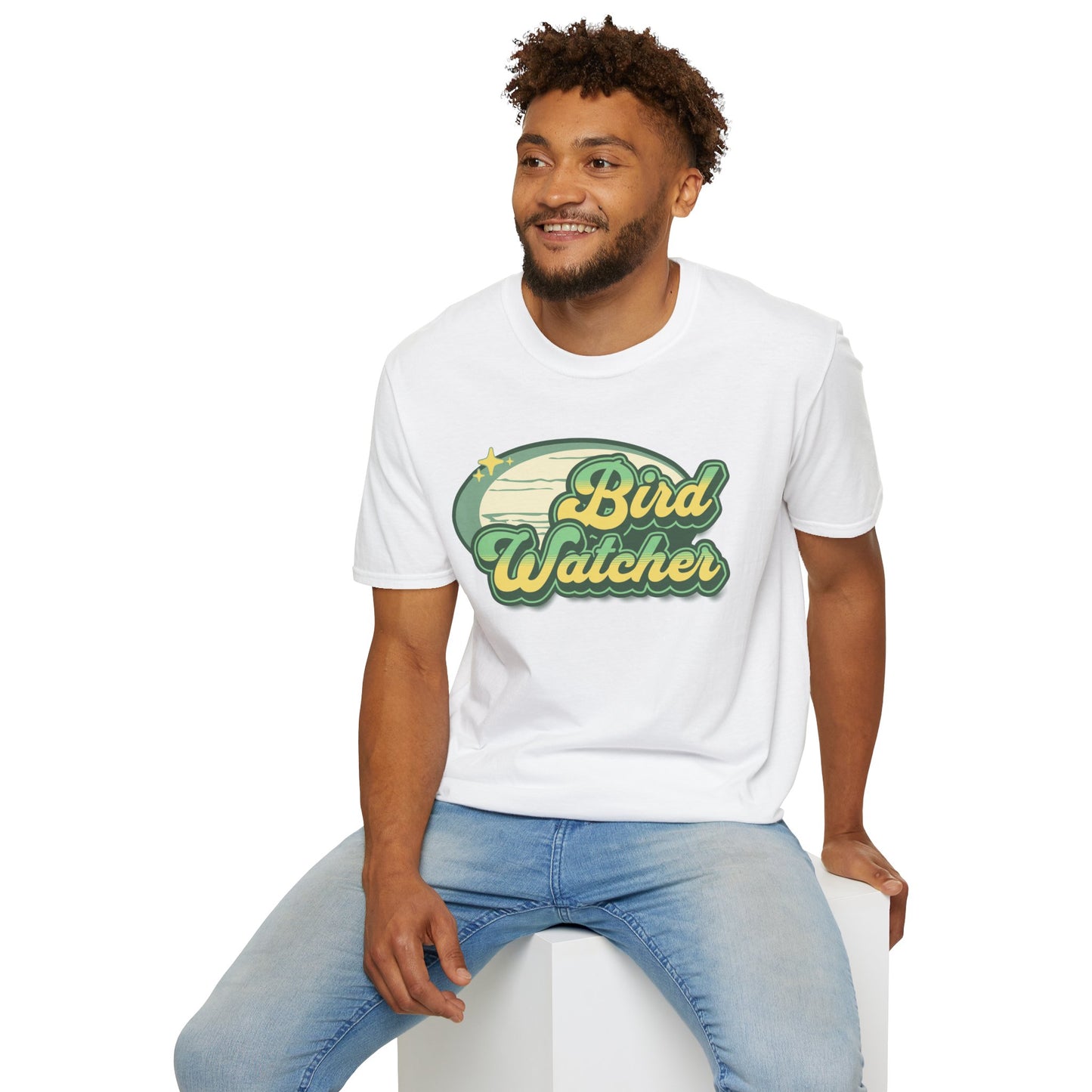 Bird Watcher Unisex Softstyle T-Shirt - Retro Vibe Tee for Casual Wear