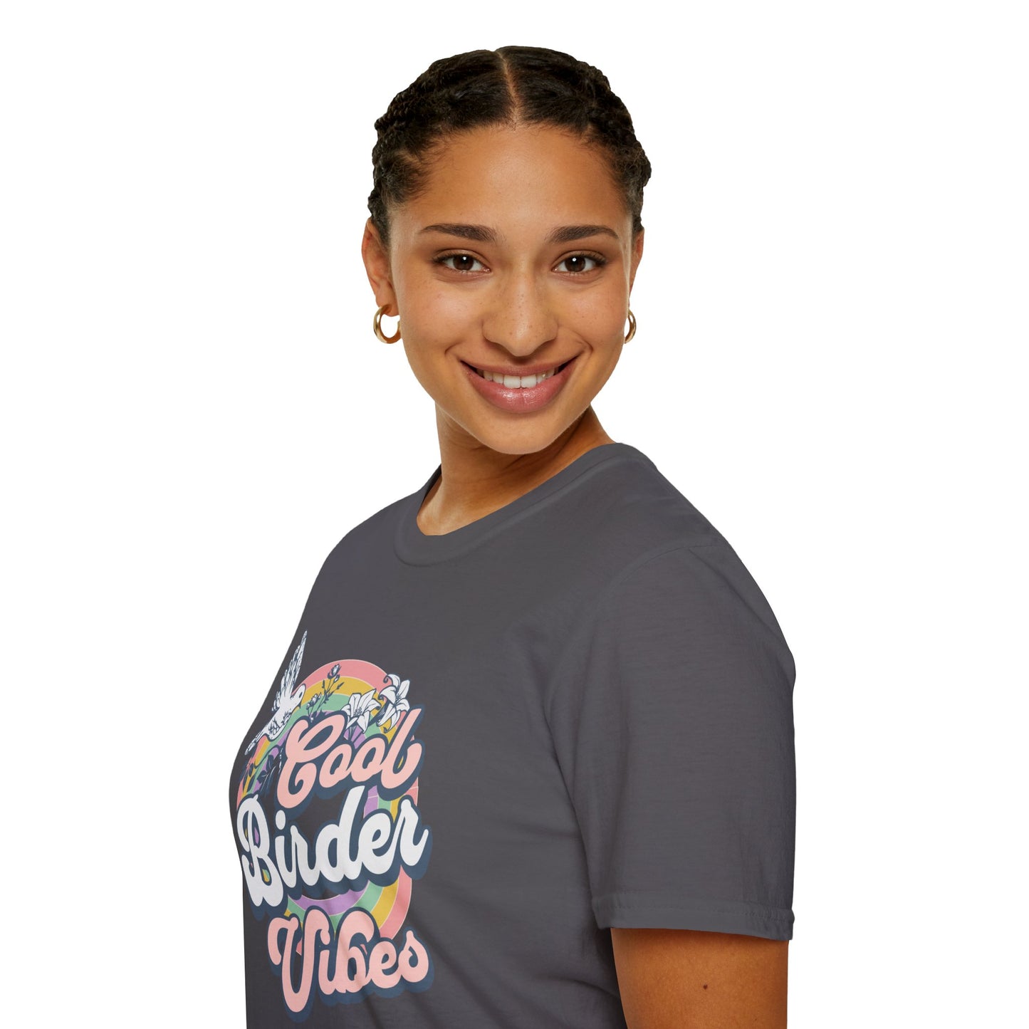 Cool Birder Vibes Unisex Softstyle T-Shirt | Perfect for Bird Lovers and Nature Enthusiasts