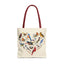 Heart of Birds Tote Bag - Natural color - Heart Design for Nature Enthusiasts