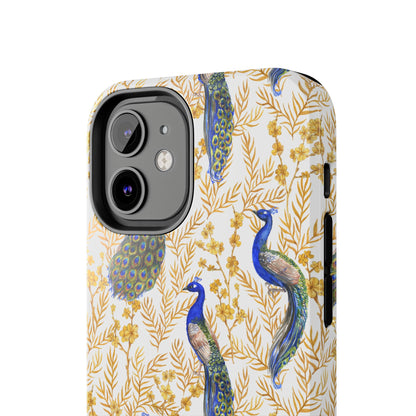 Elegant Peacock Tough Phone Case - Stylish Protection for Nature Lovers
