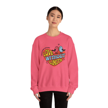 Love Without Limits Crewneck Sweatshirt | Unisex Heavy Blend™ | Cozy Gift for Couples