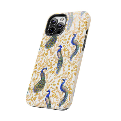 Elegant Peacock Tough Phone Case - Stylish Protection for Nature Lovers