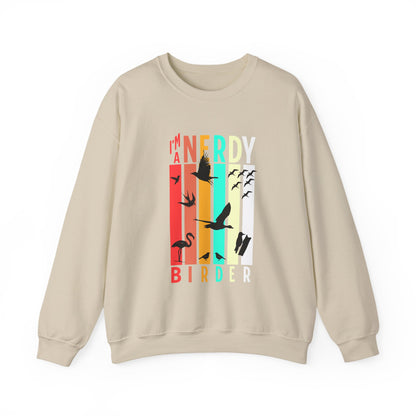 I'm A Nerdy Birder Unisex Heavy Blend Crewneck