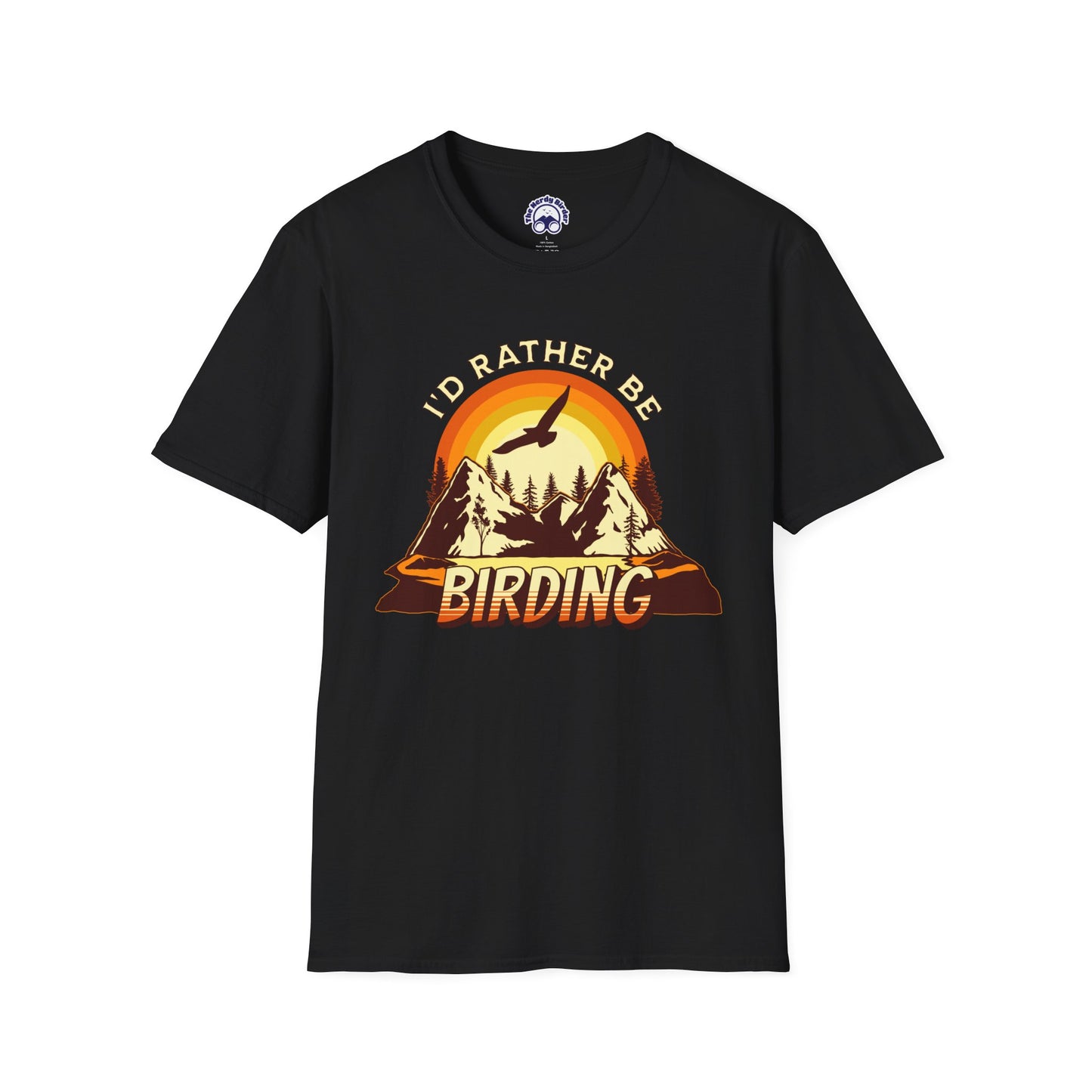 I'd Rather Be Birding Unisex Softstyle T-Shirt - Perfect for Birdwatchers