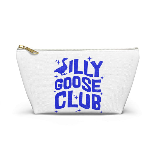 Silly Goose Club Accessory Pouch | Fun Makeup Bag | Travel Organizer | Gift for Friends | Cute Storage Solution | Quirky T-bottom Bag