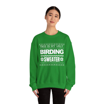 Ugly Birding Sweater - Unisex Heavy Blend Crewneck for Bird Lovers