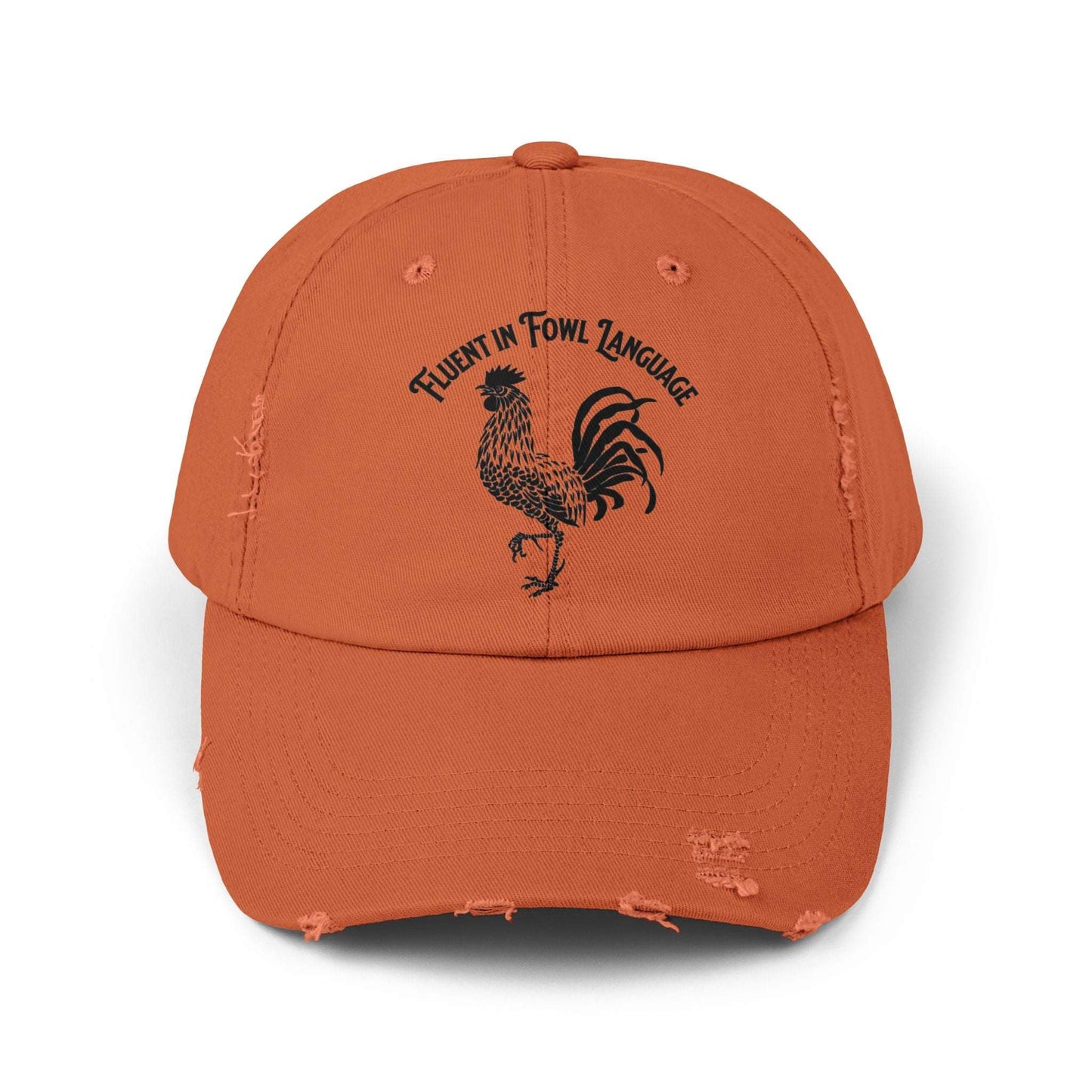 The Nerdy Birder Fluent In Fowl Language Vintage Style Hat - Unisex Distressed Cap