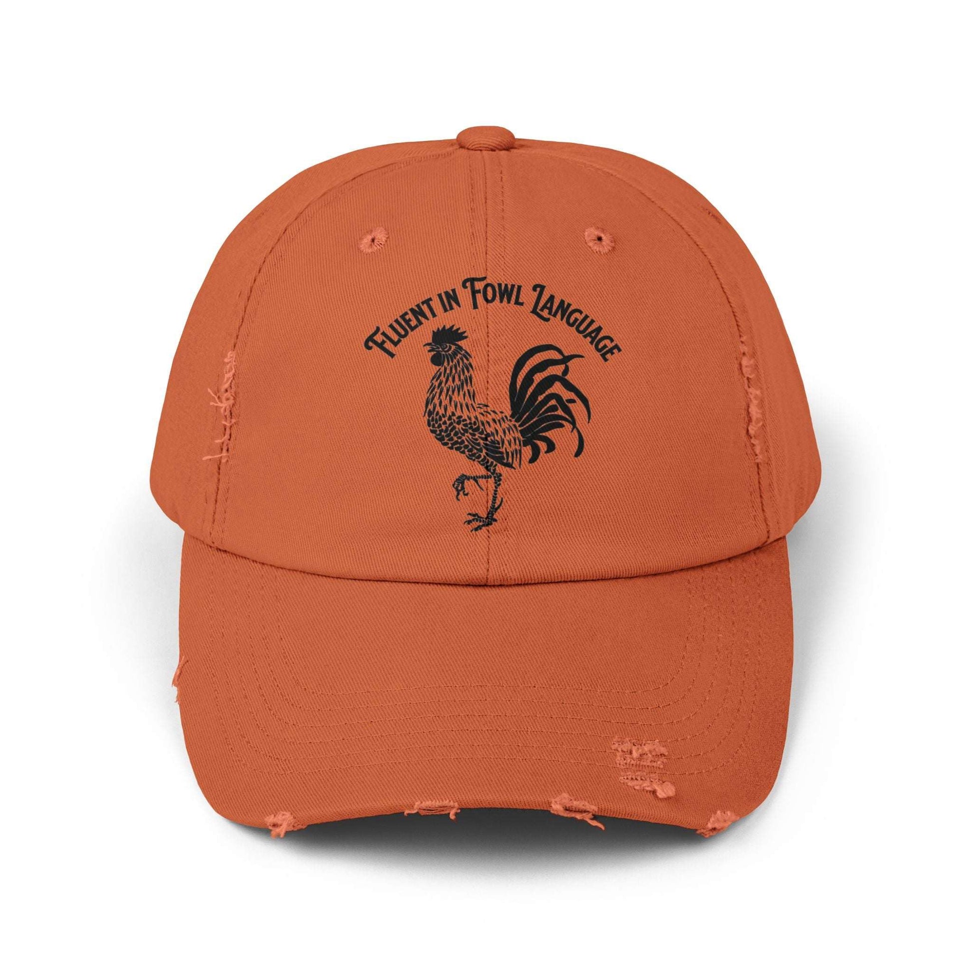 The Nerdy Birder Fluent In Fowl Language Vintage Style Hat - Unisex Distressed Cap