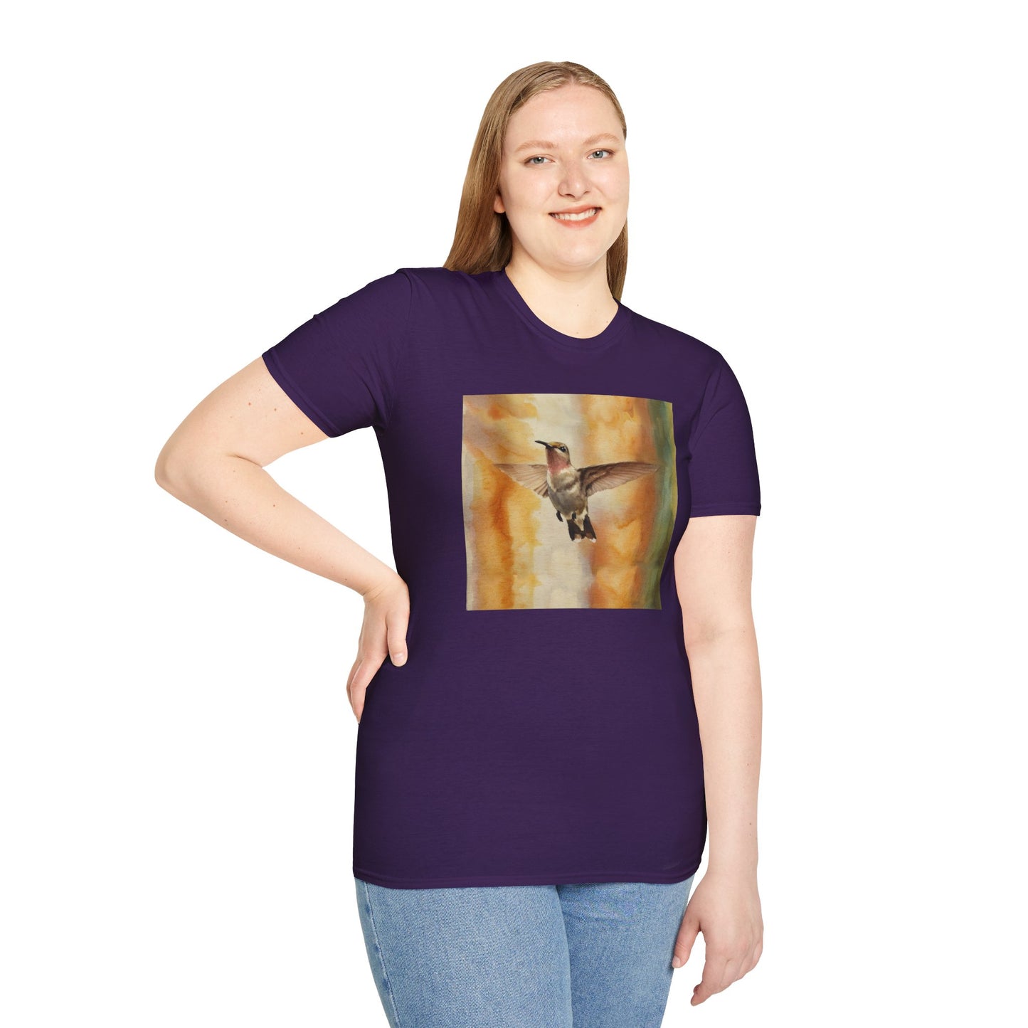 Hummingbird Watercolor T-Shirt, Nature Lover Gift, Birdwatching Shirt