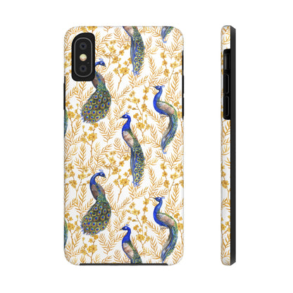 Elegant Peacock Tough Phone Case - Stylish Protection for Nature Lovers