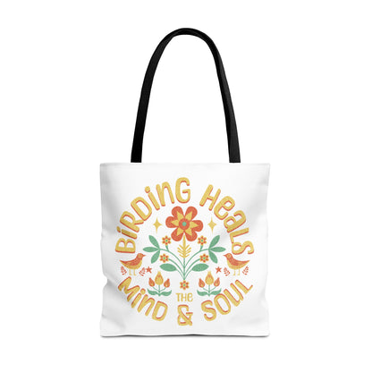 Birding Heals Tote Bag - Inspirational Eco-Friendly Carryall for Nature Lovers