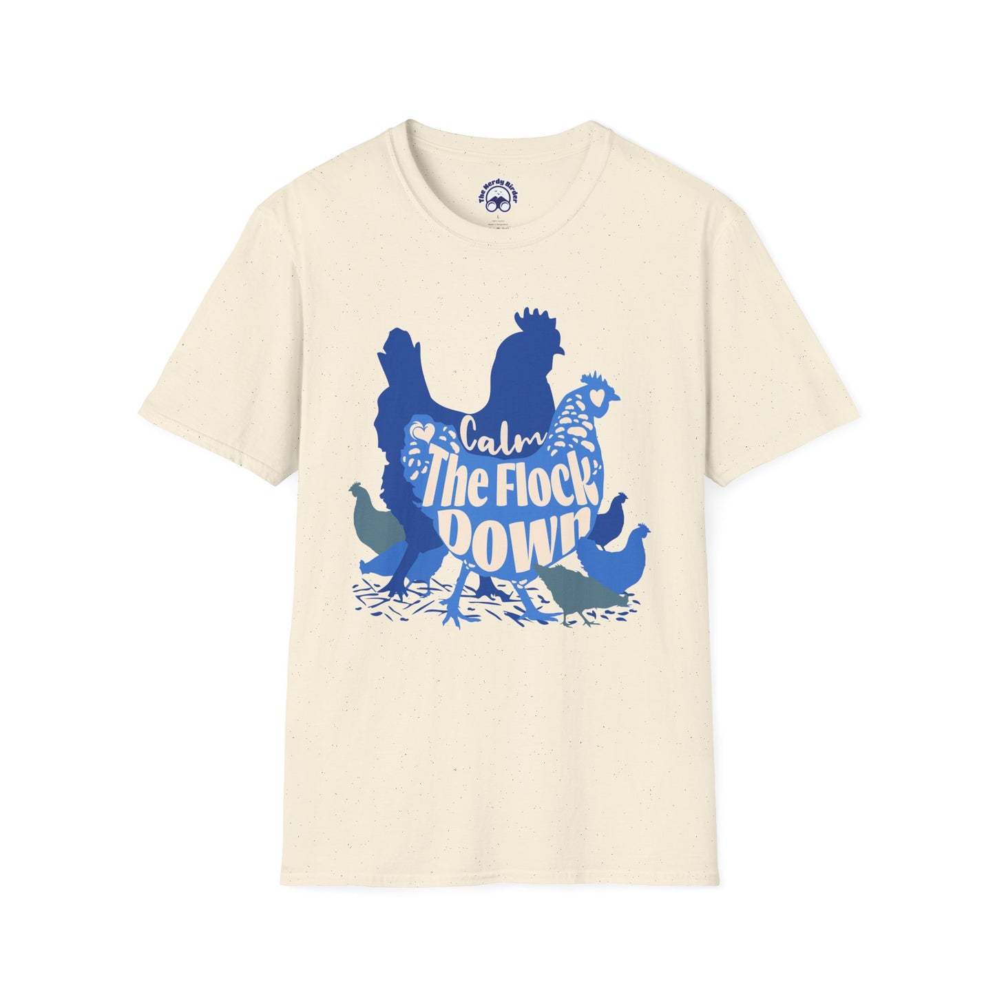 Calm The Flock Down Unisex Softstyle T-Shirt - Retro Vibe Tee for Casual Wear