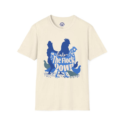 Calm The Flock Down Unisex Softstyle T-Shirt - Retro Vibe Tee for Casual Wear