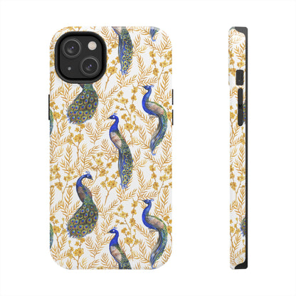 Elegant Peacock Tough Phone Case - Stylish Protection for Nature Lovers