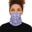 The Nerdy Birder - Feathers on Pink Background Lightweight Neck Gaiter, Feathered Print Neck Warmer, Feather Pattern Scarf