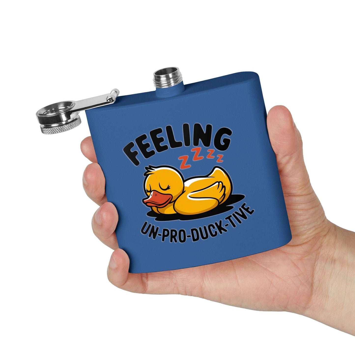 Feeling Un-pro-duck-tive Rising Stainless Steel Flask - 6oz