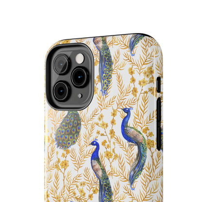 Elegant Peacock Tough Phone Case - Stylish Protection for Nature Lovers