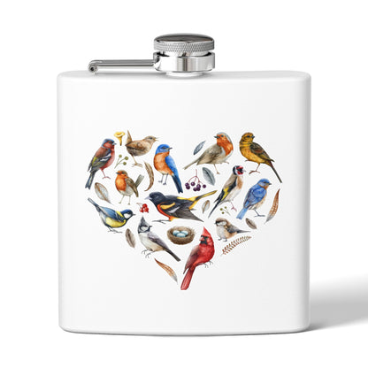 Bird Heart Stainless Steel Flask - 6oz