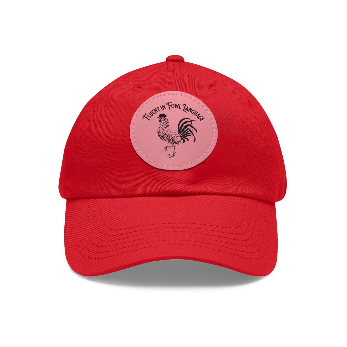 The Nerdy Birder - "Fluent in Fowl Language"  Dad Hat, Leather Patch Cap, Perfect Gift for Dads, Nature Lovers, Casual Style Cap, Summer Accessories