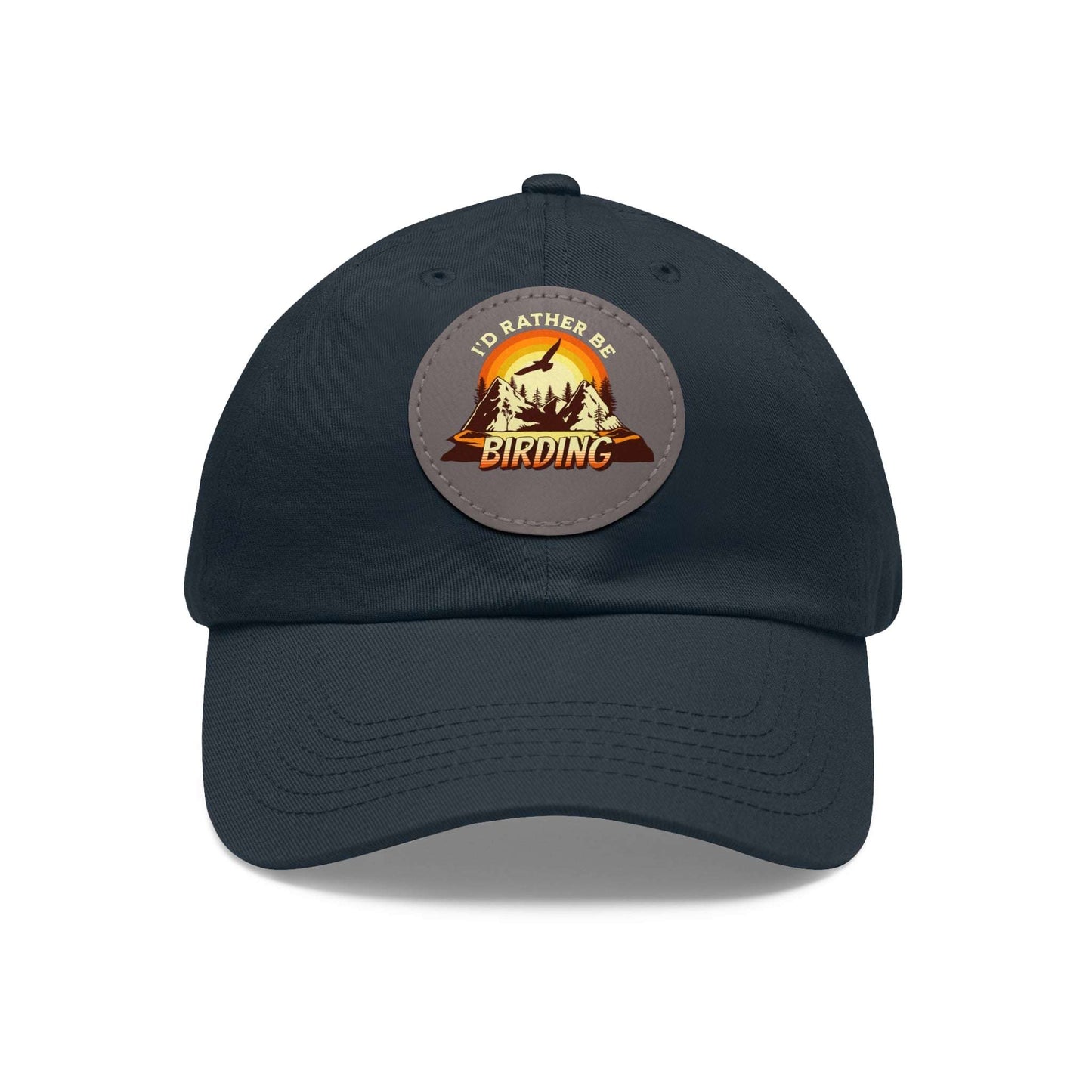 The Nerdy Birder - "I'd Rather be Birding" Dad Hat, Leather Patch Cap, Perfect Gift for Dads, Nature Lovers, Casual Style Cap, Summer Accessories