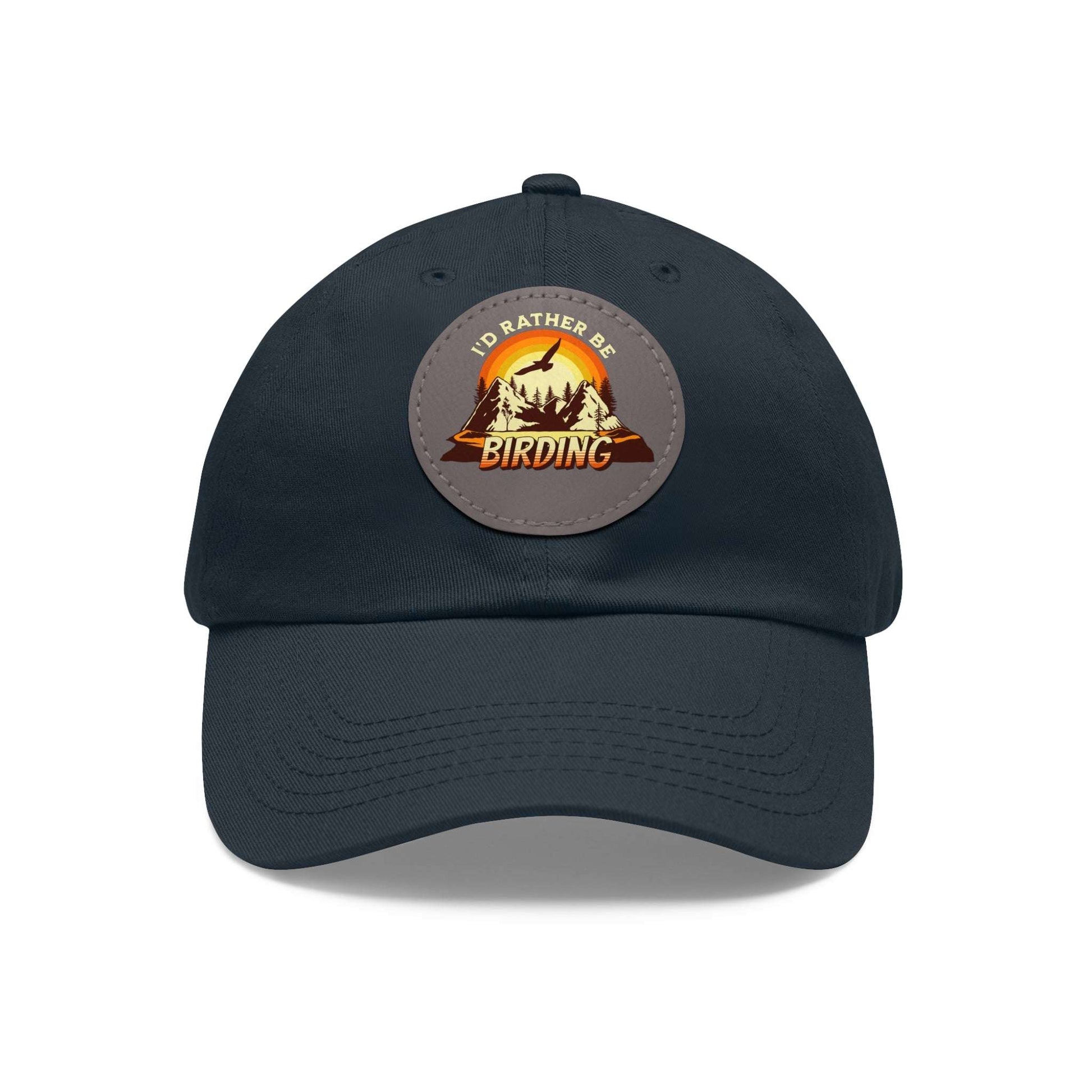 The Nerdy Birder - "I'd Rather be Birding" Dad Hat, Leather Patch Cap, Perfect Gift for Dads, Nature Lovers, Casual Style Cap, Summer Accessories