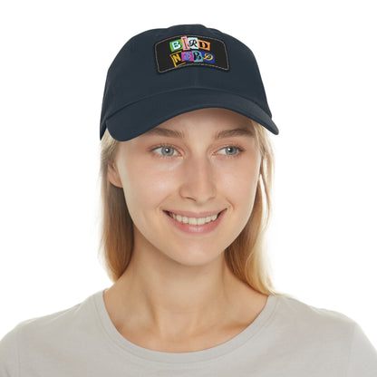 The Nerdy Birder - Bird Nerd Dad Hat with Leather Patch, Casual Cap for Bird Lovers, Unique Gift for Birdwatching, Outdoor Adventure Hat, Unisex