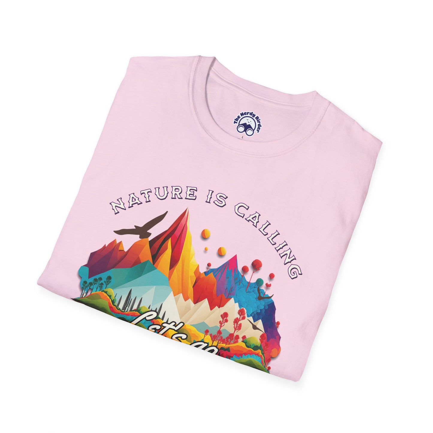 Nature Is Calling Birding Unisex Softstyle T-Shirt