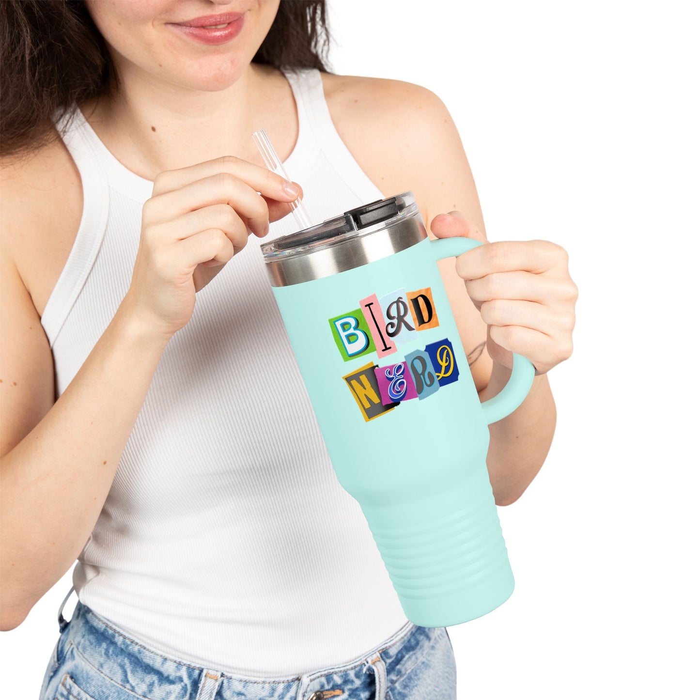 The Nerdy Birder Bird Nerd Insulated Travel Mug, 40oz
