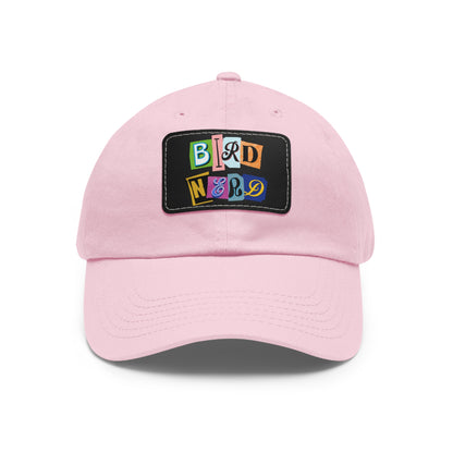 The Nerdy Birder - Bird Nerd Dad Hat with Leather Patch, Casual Cap for Bird Lovers, Unique Gift for Birdwatching, Outdoor Adventure Hat, Unisex