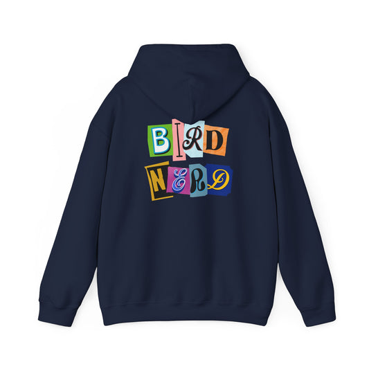 The Nerdy Birder - "Bird Nerd" Back Design Unisex Hoodie - Cozy Sweatshirt for Nature Lovers