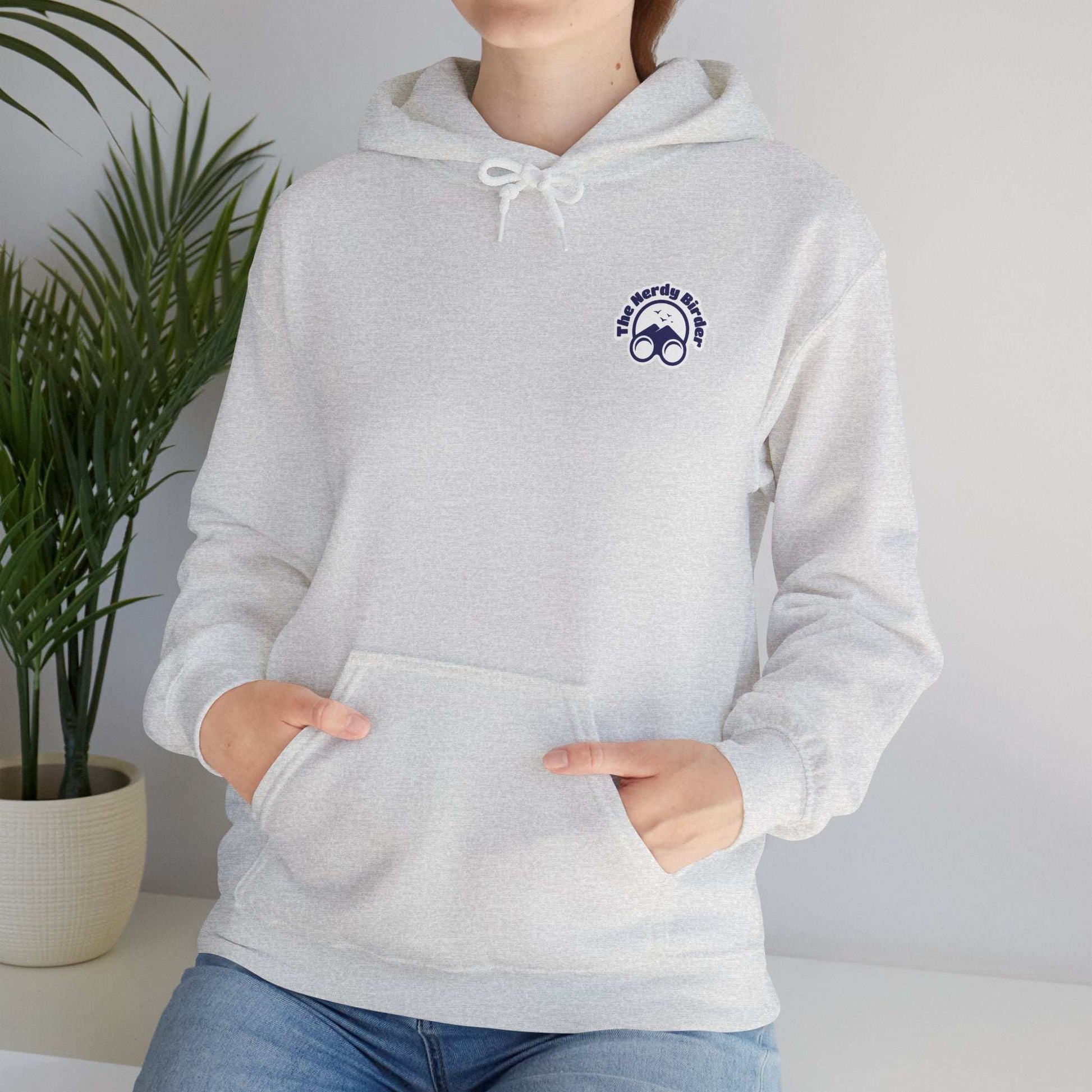 The Nerdy Birder Silly Goose Club Back Design Unisex Hoodie - Cozy Sweatshirt for Nature Lovers