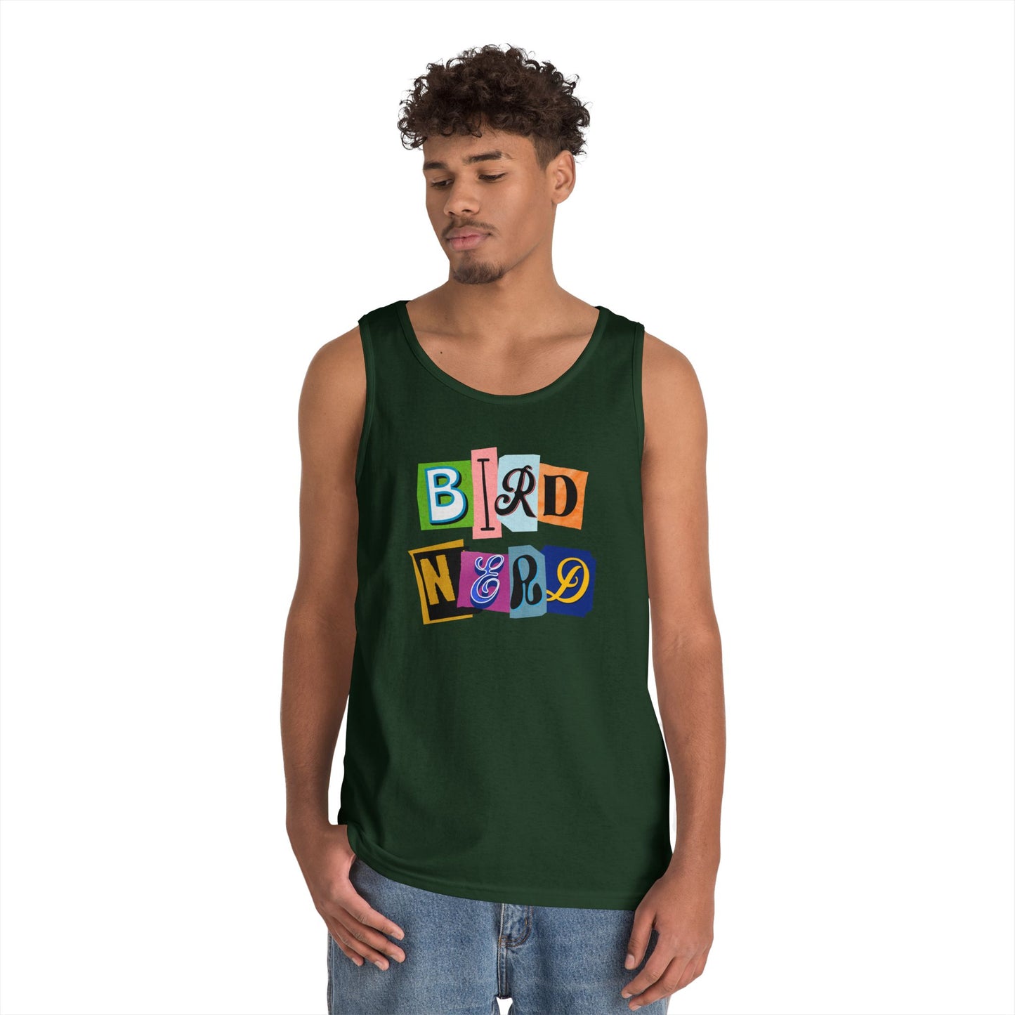 The Nerdy Birder Bird Nerd Tank Top, Gift for Bird Lovers, Unisex Summer Wear, Nature Lover's Apparel, Fun Casual Tank