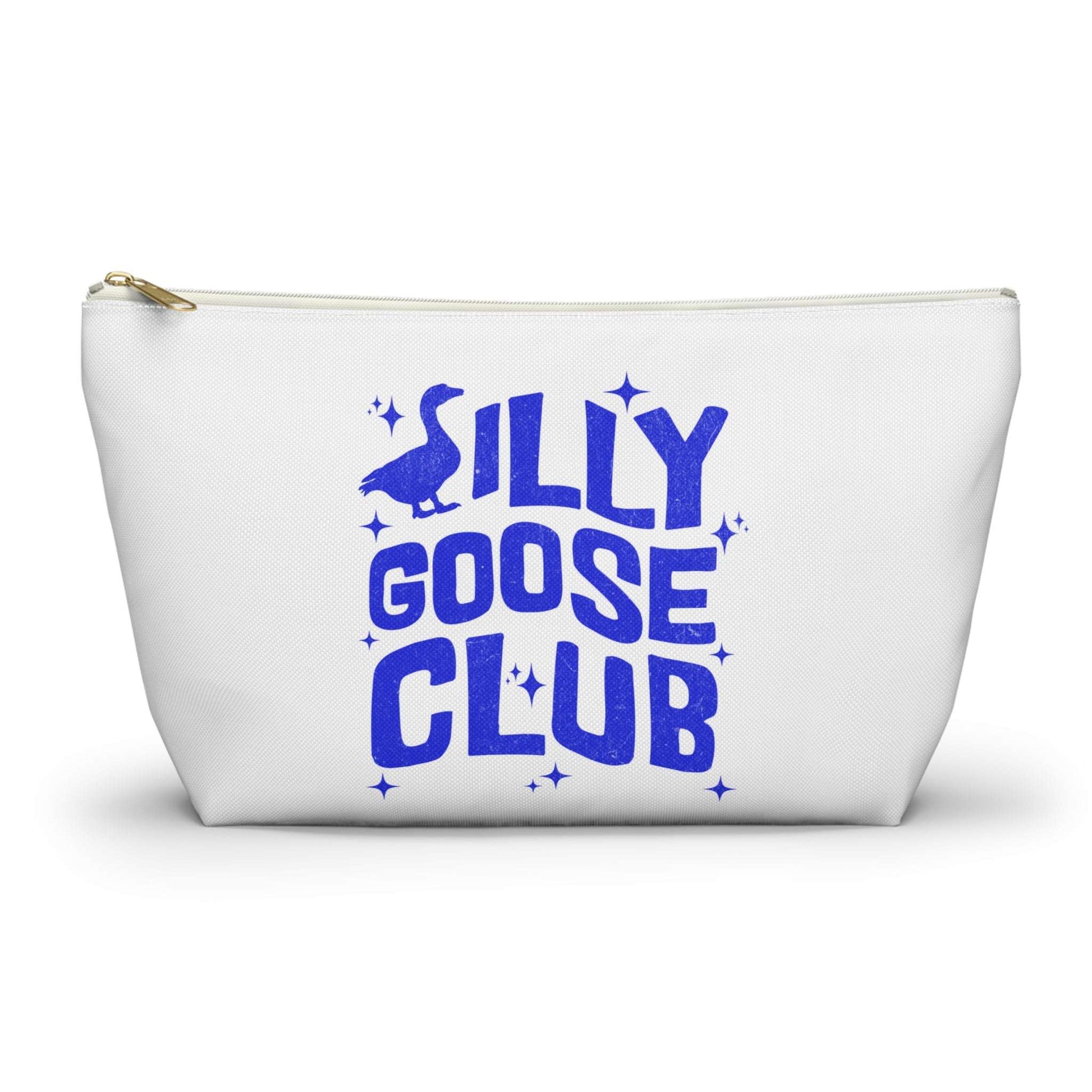 Silly Goose Club Accessory Pouch | Fun Makeup Bag | Travel Organizer | Gift for Friends | Cute Storage Solution | Quirky T-bottom Bag