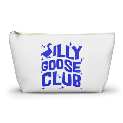 Silly Goose Club Accessory Pouch | Fun Makeup Bag | Travel Organizer | Gift for Friends | Cute Storage Solution | Quirky T-bottom Bag