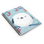 Winter Snow Bird & Cherry Blossom Accent Themed Spiral Notebook - Adorable Owl Design